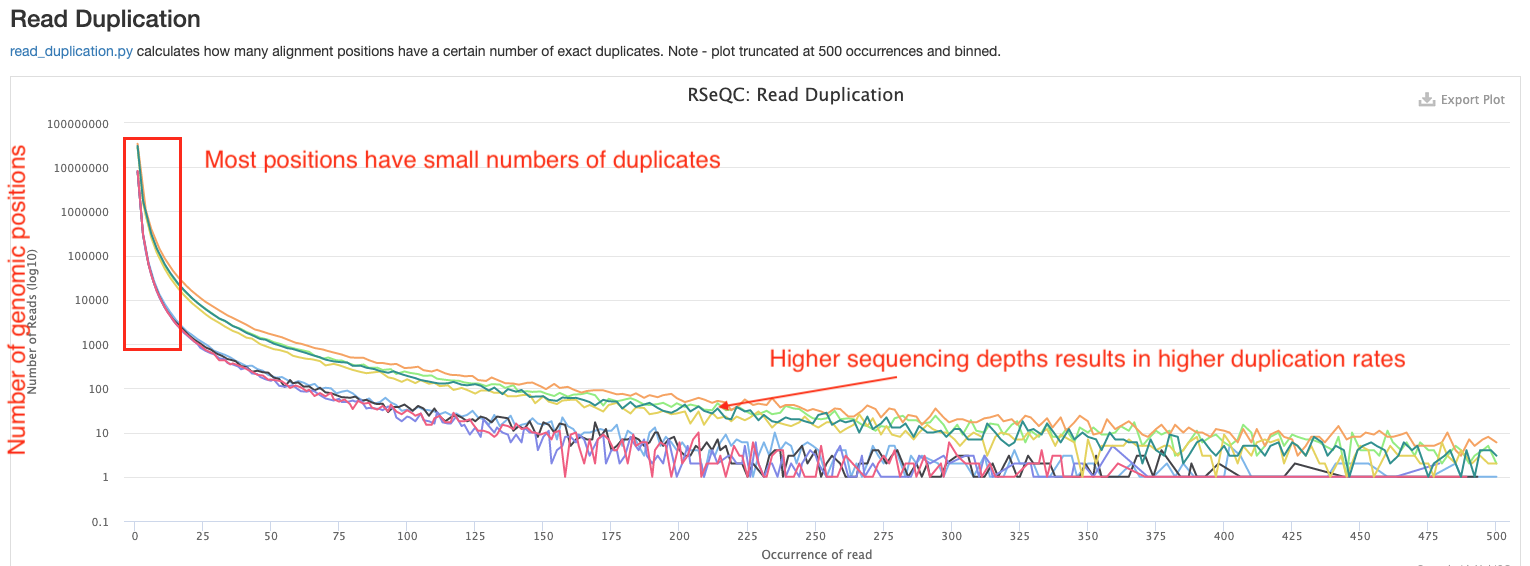 RSeQC read duplication plot