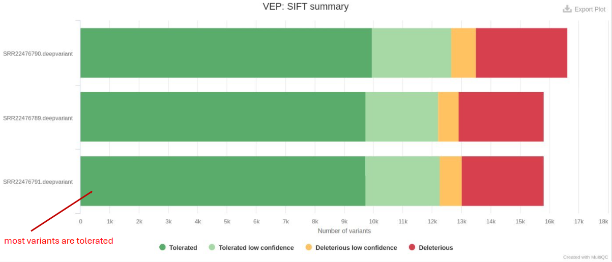 Predicted Impacts by SIFT